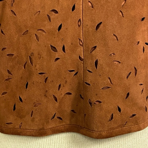 Worth Sz 8 Brown, Suede, Laser Cut Jacket - Picture 7 of 9
